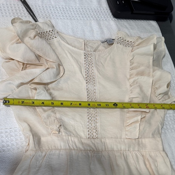 FAVLUX Ivory Ruffled Asymmetrical Dress - Picture 9 of 12